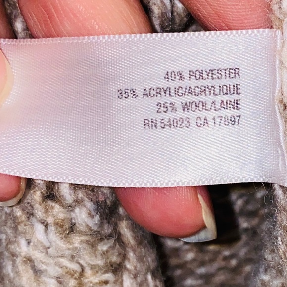 Old Navy Tan Cable Knit Cape Poncho size XL - Picture 8 of 10